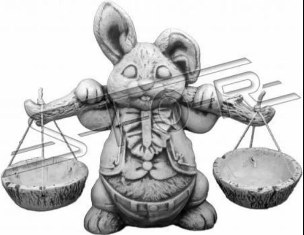 Décoration de Jardin Lapin en Pierre - Idéal pour Terrasse et Allée
