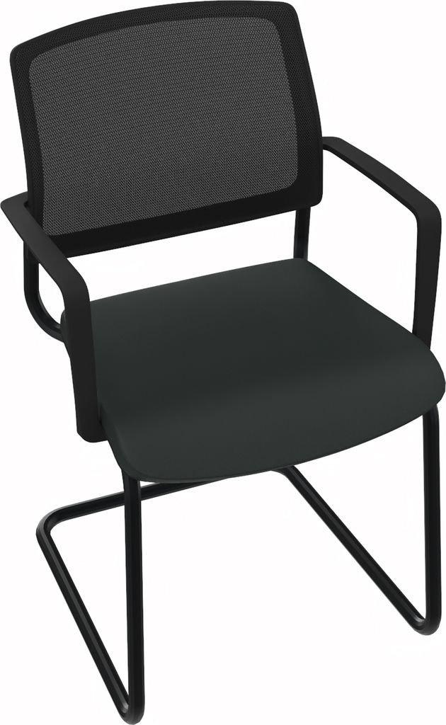Konferenzstuhl schwarz Armlehne Sitz Xtreme sw Rücken Netz sw