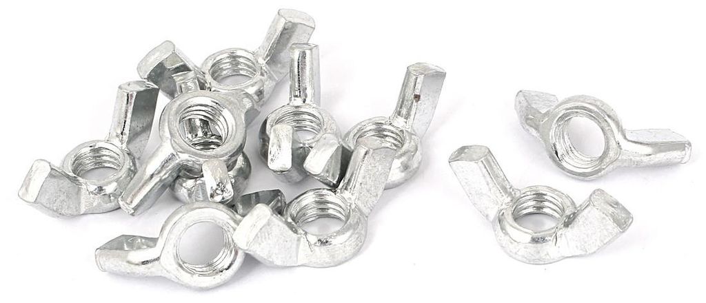 10 Stš¹ck Flš¹gelmutter Schmetterlingsflš¹gelmuttern 3/8 Zoll 16 Gewinde Verzinkte Silber Ton