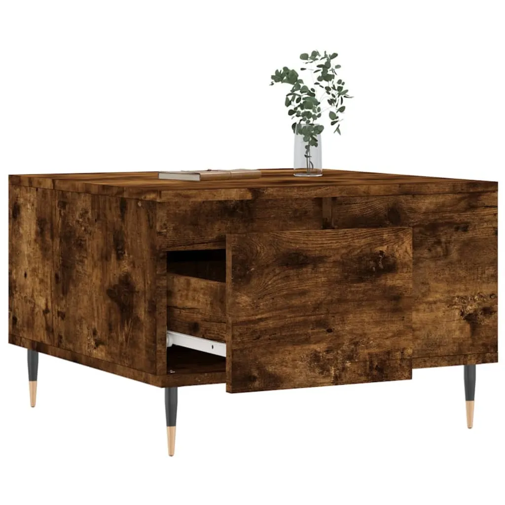 Tavolino Rovere Fumé 55x55 - Elegante Mobile Soggiorno Effetto Legno - 4
