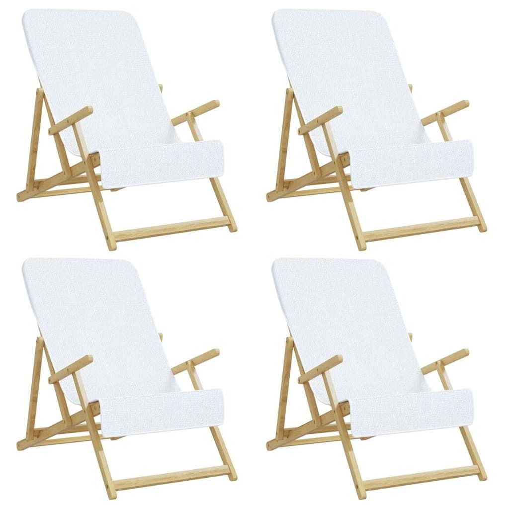 Maison Exclusive Strandtücher 4 Stk. Weiß 60x135 cm Stoff 400 GSM