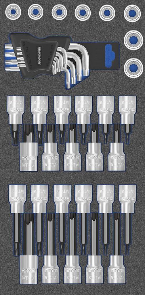 MTS 1/2"-Einsätze TORX , 39-tlg., 12,5 mm (1/2"): TX 20-80 (1/3