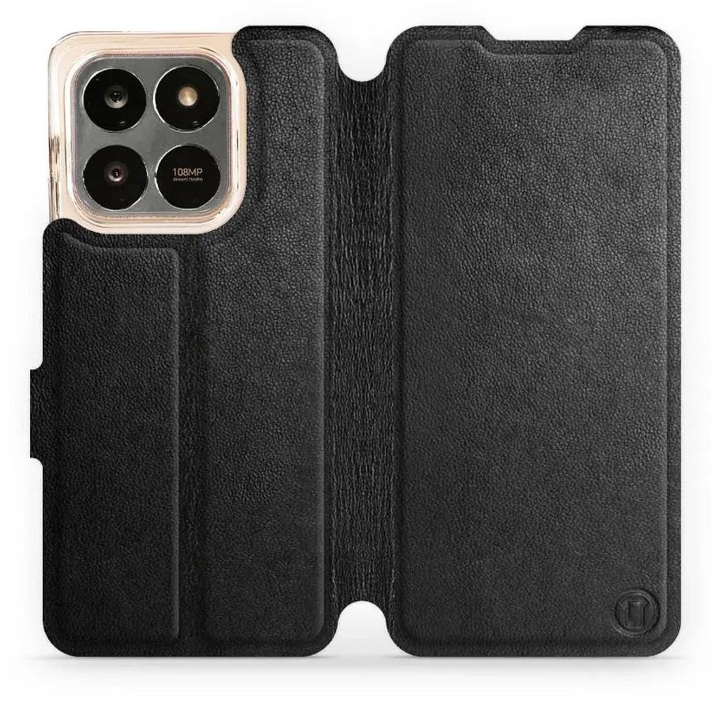 Echtleder Handyhülle für Honor X7d 4G/5G / Honor 400 Smart 4G/5G, Mobiwear Leather, Schwarz