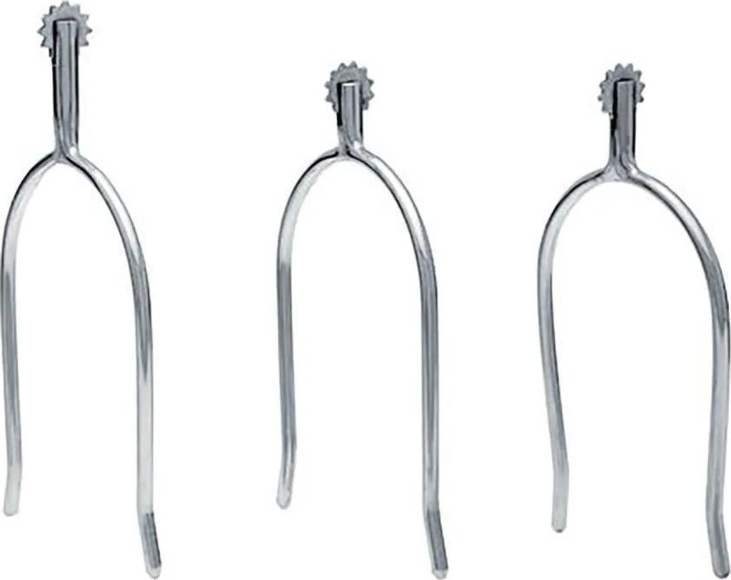 Sefton Stainless Slim Straight Neck Rowels Prongs Sporen Silber 40 mm Silber 40 mm