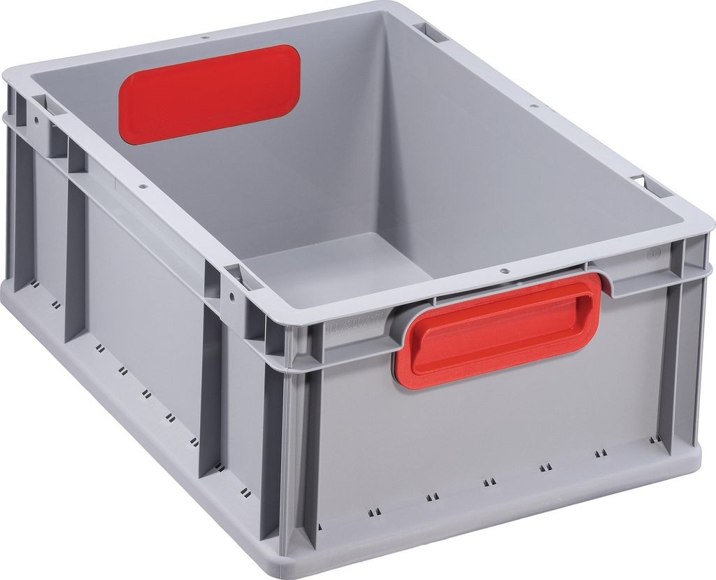 allit Transportbehälter ProfiPlus EuroBox 417, grau/rot Produktbild 