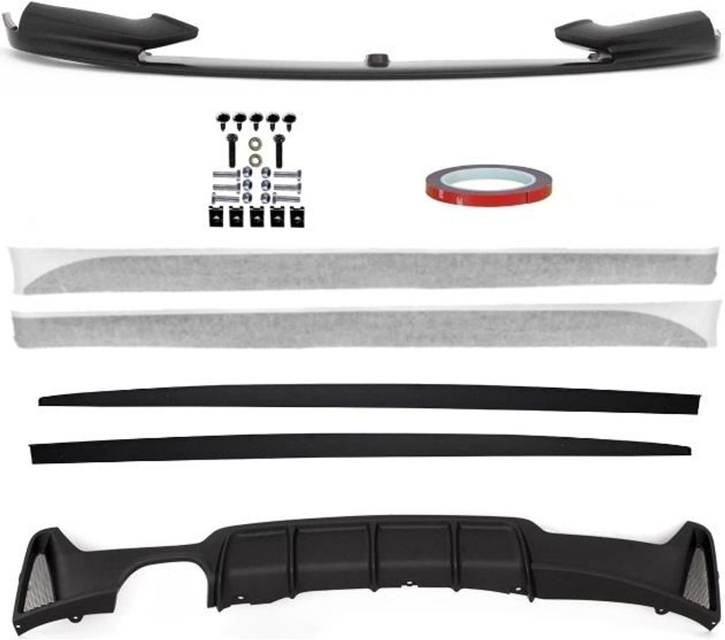 Performance-Spoiler SET Diffusor + Ansatz + Folie passt für BMW 4er F32 F33 F36 M-Paket