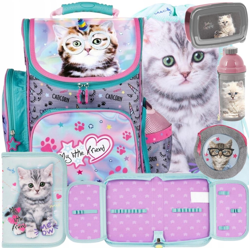Zaino ergonomico per gatti Set di 6 pezzi zaino zainetto Immagine del prodotto 