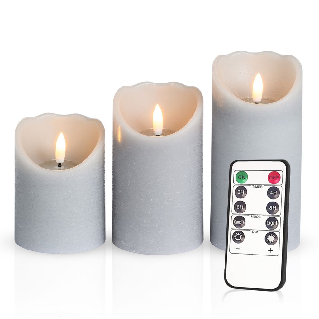 Meisterhome® 3er-Set Flammenlose LED Kerzen mit Timer Produktbild 