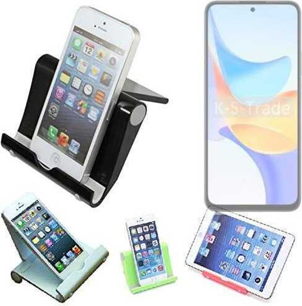 K-S-Trade Handy-Ständer kompatibel mit Honor Play 50 Plus faltbarer Tischständer Smartphone Tablet Halterung Reise