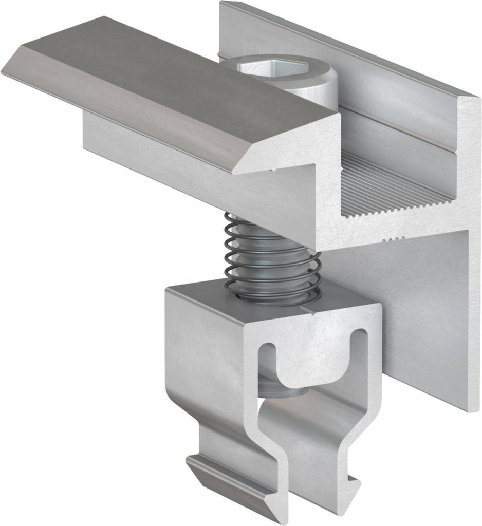 Endklemme Klickfix silber 30-40mm Solarmodul Halterung Produktbild 