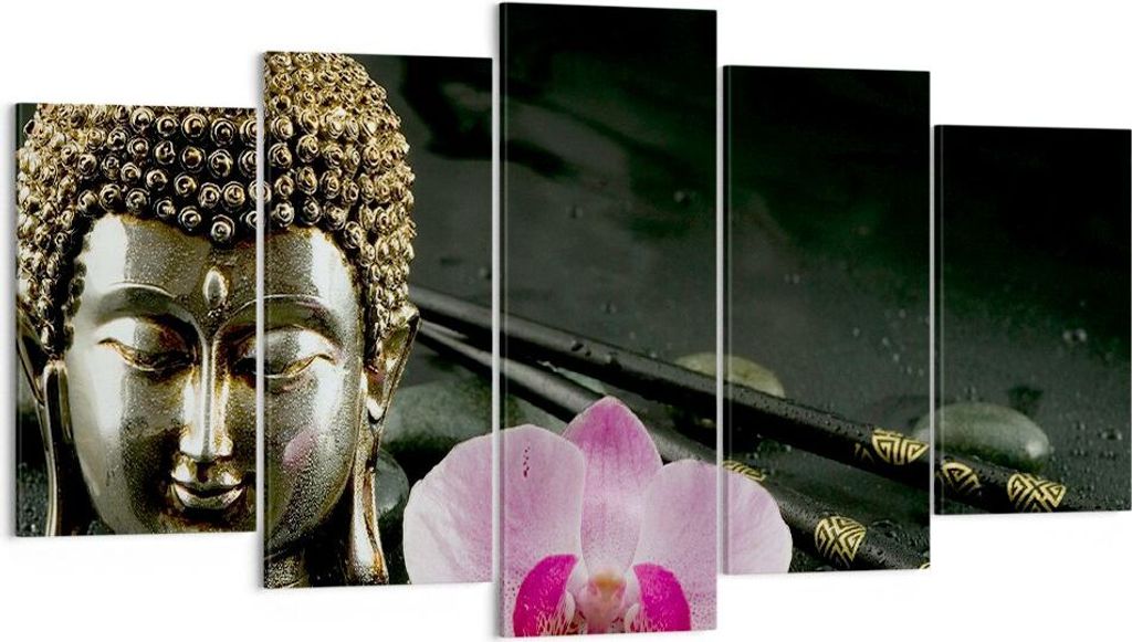Bild auf Leinwand - Leinwandbild - Buddha Blume Stöcke - Produktbild 
