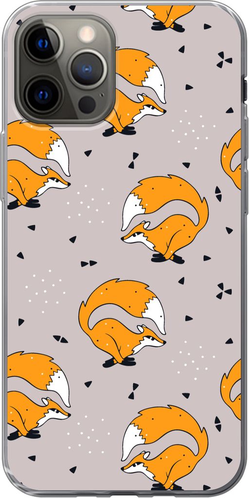 MuchoWow Handyhülle Schutzhülle Hülle für Telefoonhoesje iPhone 13 Pro Mädchen - Fuchs - Tiere - Muster - Mädchen - Kinder - Kinder Silikon...