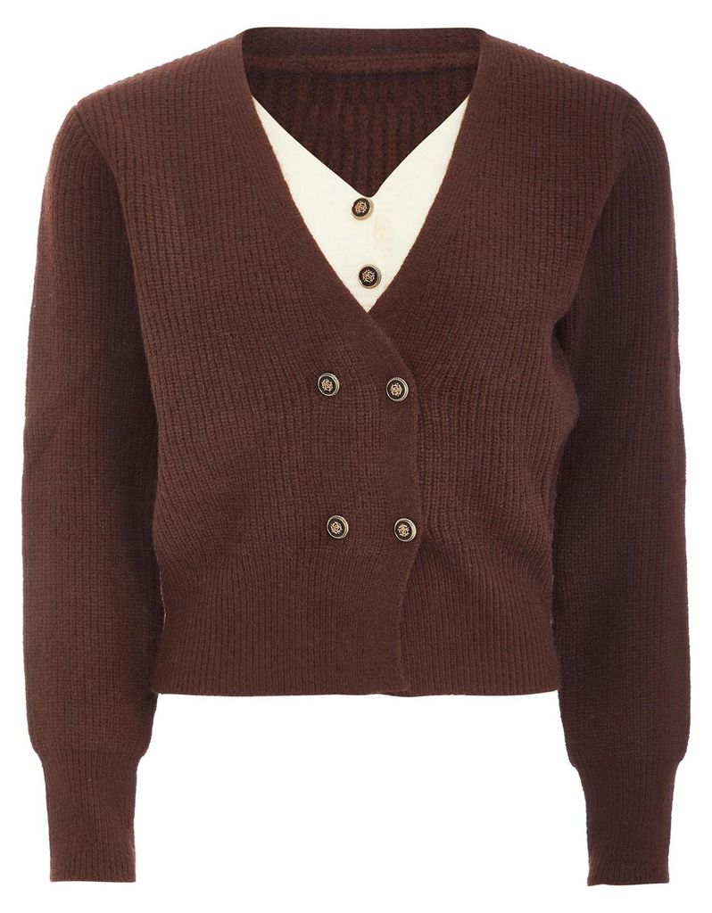 AODA damen strickjacke - braun, M