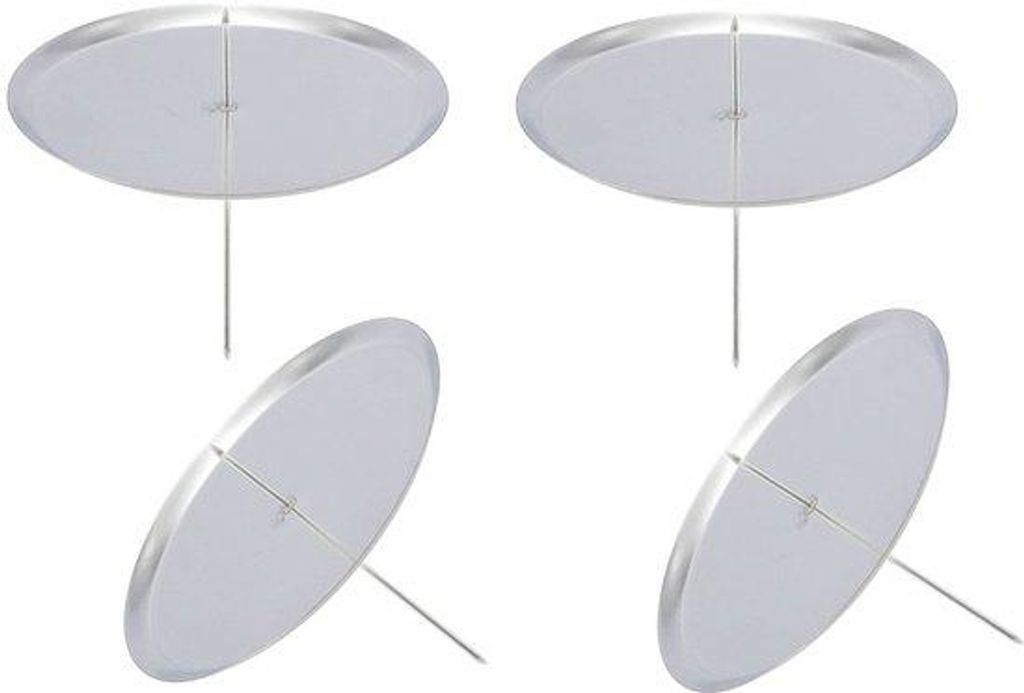 Szpikulec do świec z kolcem w opakowaniu 4 - 7 cm / srebrny Zdjęcie produktu 