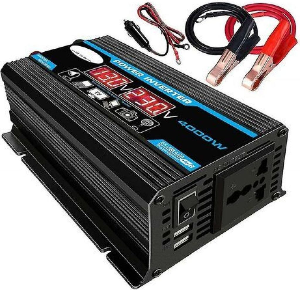 Konverter 12V 220V Pur Sinus 4000W Onduleur to Onde Sinusoid Pure Transformer avec Télécommande & Double AC Courant Prices for RV Voiture de Camion
