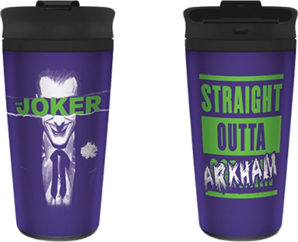 REISEBECHER JOKER (STRAIGHT OUTTA GOTHAM) METALL - Produktbild 
