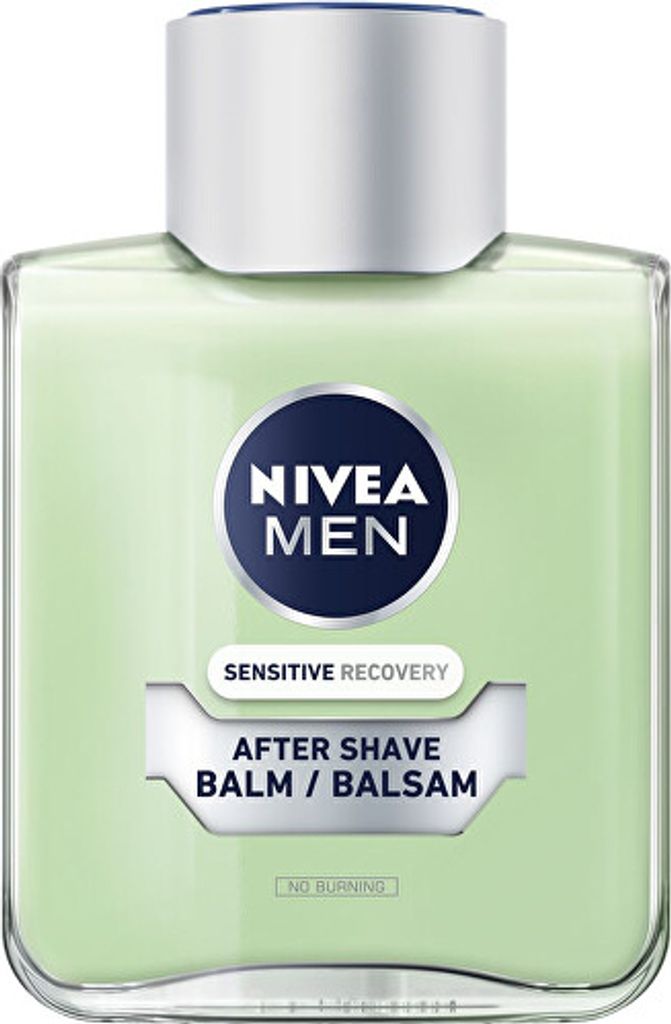 A product shot of Nivea Men Sensitive Regenerierender Aftershave-Balsam RECOVERY 100 ml.