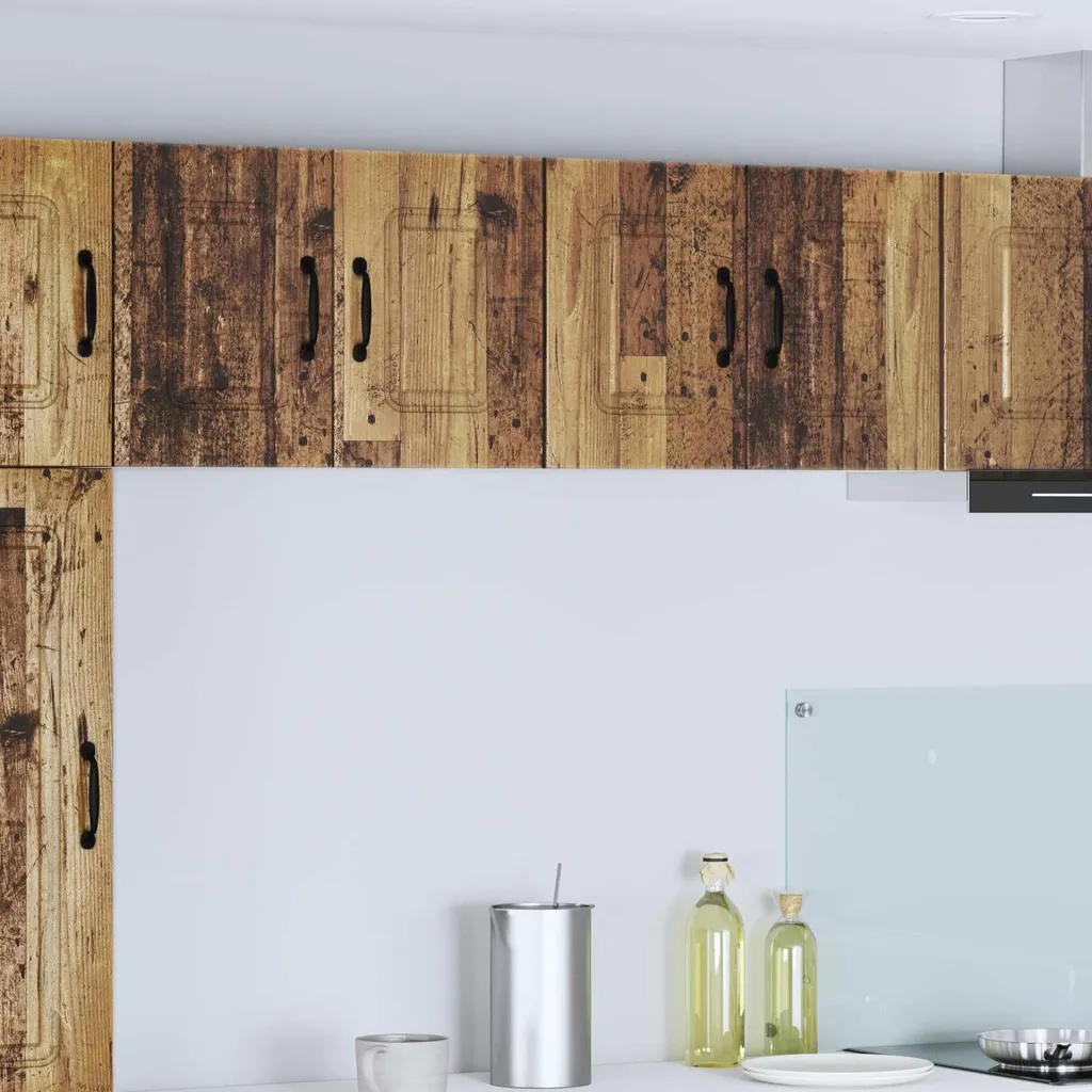 Set 2 Mobili Pensili Cucina vidaXL 60x31x40 cm Legno Antico - Offerta