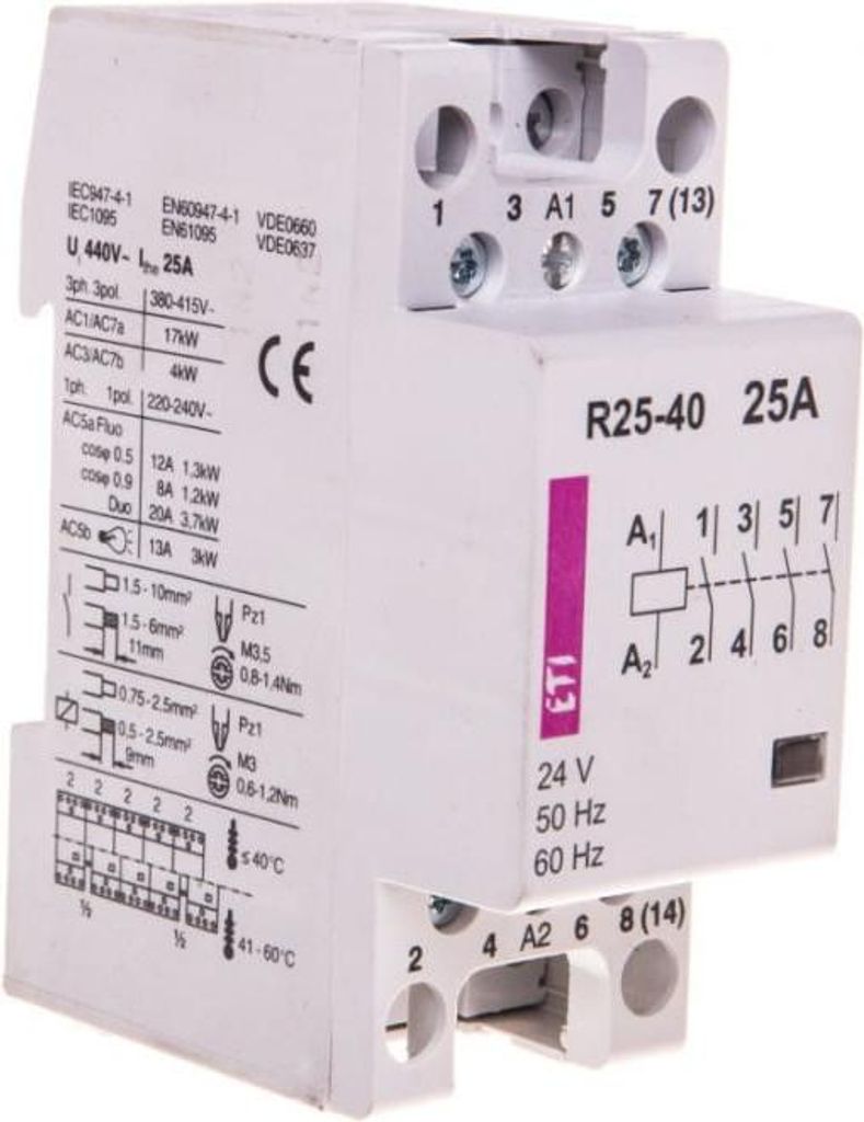 Modularschütz 25A 24V AC 4Z 0R R 25-40 24V 002462311