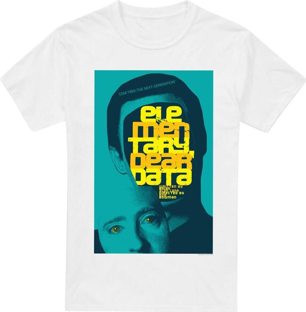 Star Trek - "The Next Generation Season 2 Episode 3" T-Shirt für Herren TV14008 (3XL) (Weiß)