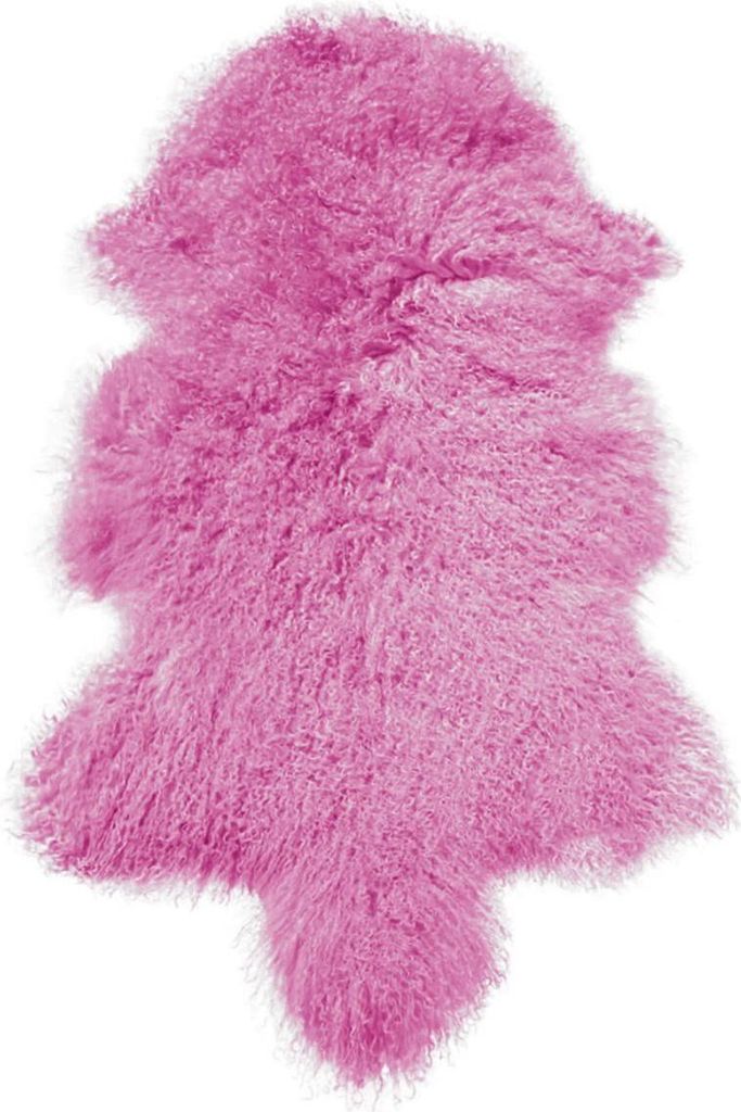 Lammfell Tibet - Farbe: Pink | Größe: 90-100