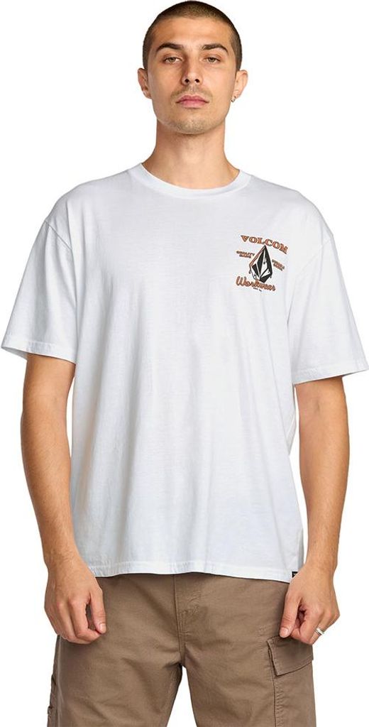 Volcom Enamel Kurzarm-t-shirt Weiß M Mann Weiß M