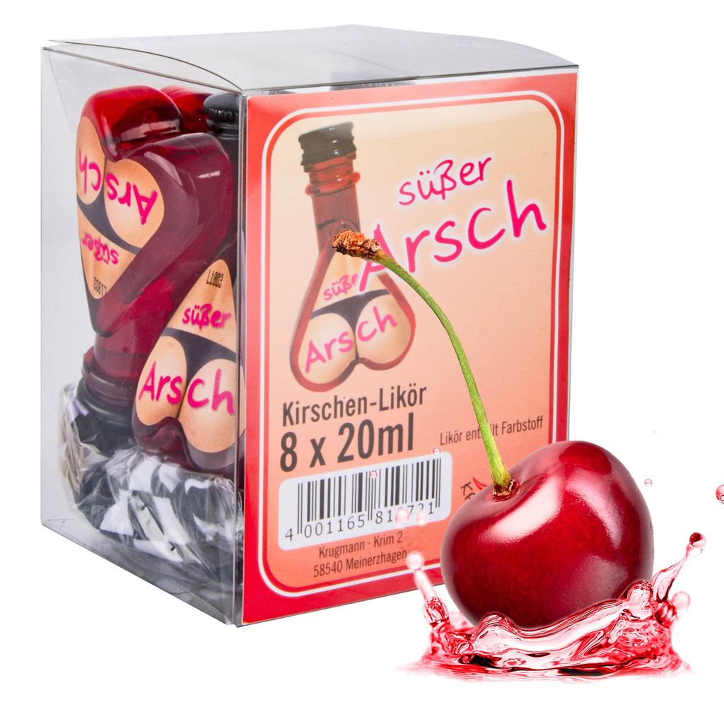 Krugmanns Kirschenlikör SÜSSER ARSCH 8 x 20 ml - 160 ml - Produktbild 