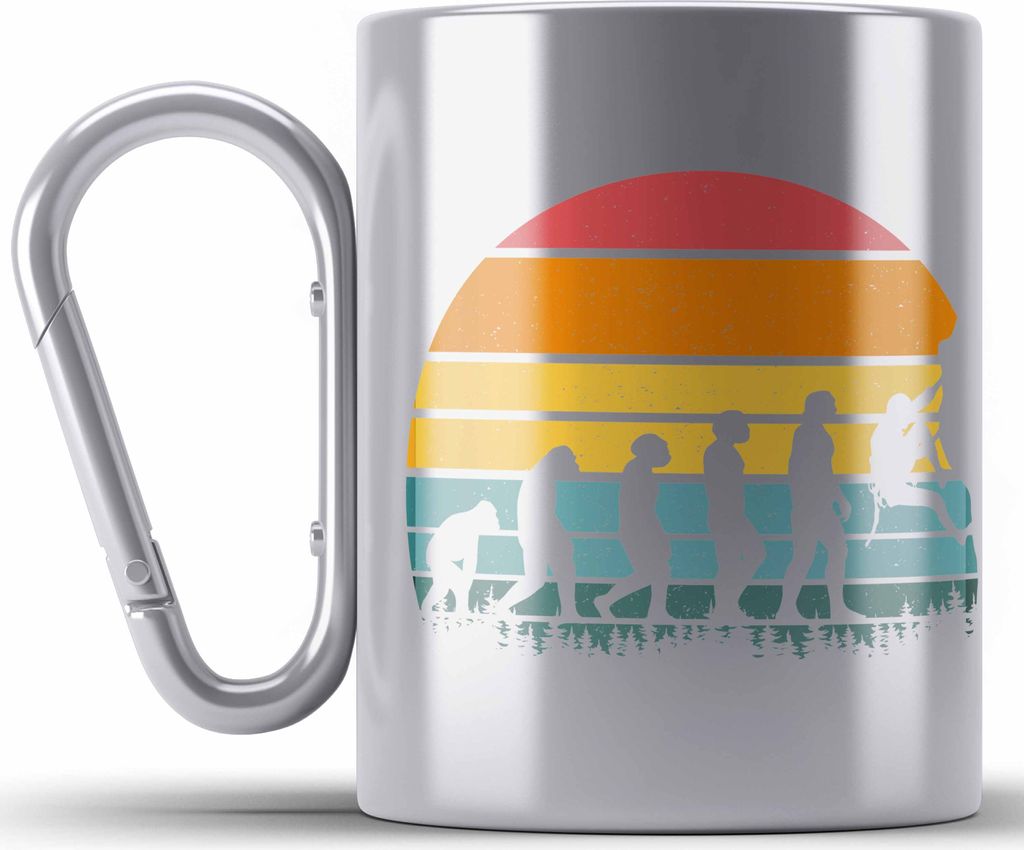 Trendation - Klettern Bergsteigen Geschenk Edelstahl Tasse Produktbild 