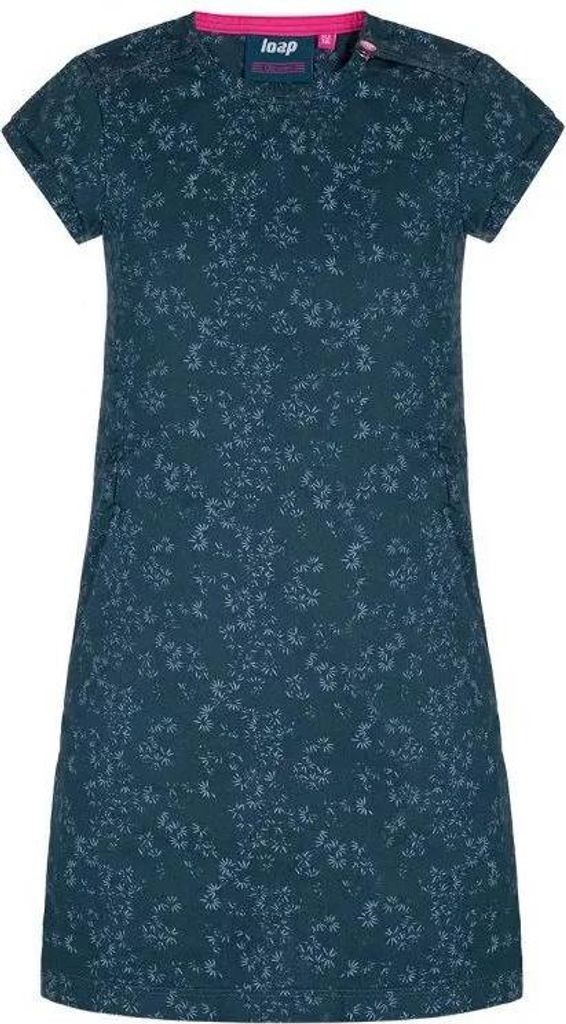 Nalli Kleid Blau aus 100 % Baumwolle mit klassischem Schnitt und zwei offenen Taschen