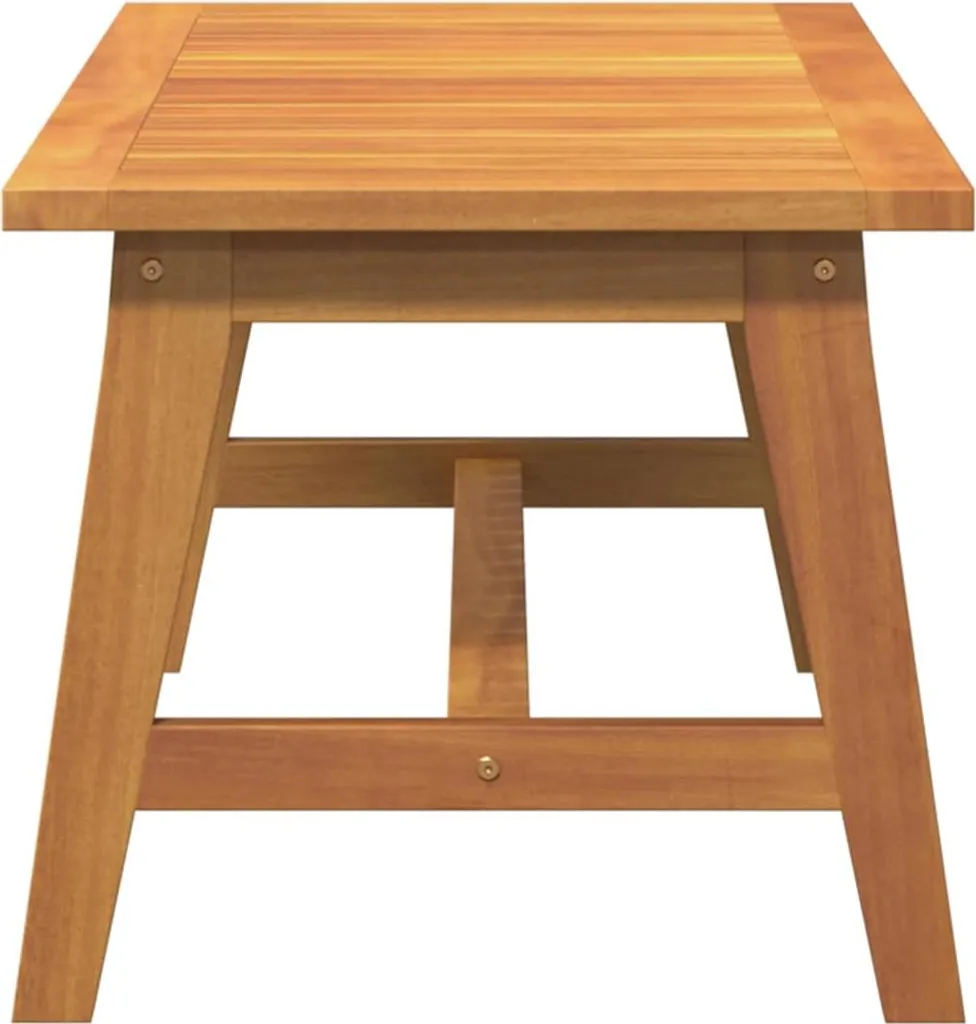 Tavolino Basso Acacia Massello Oliata - Design Naturale Contemporaneo - 6