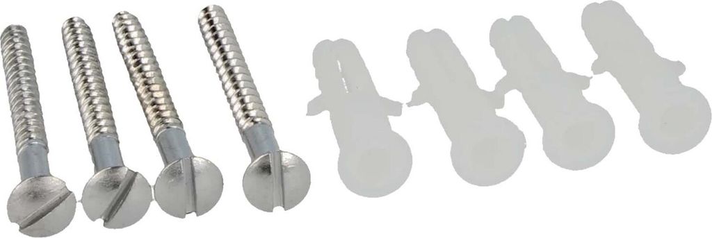 tecuro Schraubenset (4-er Set) in verchromt