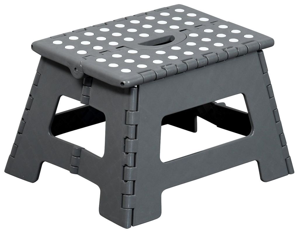 KESPER 70635 Klapptritt aus Kunststoff, grau,  35 x 27 x 22 Produktbild 