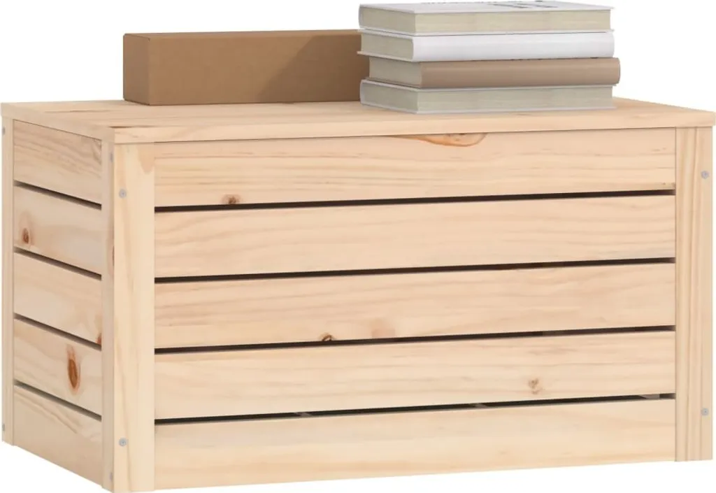 Cassapanca Porta Giochi The Living Store 89cm in Pino Naturale Sicuro - 5