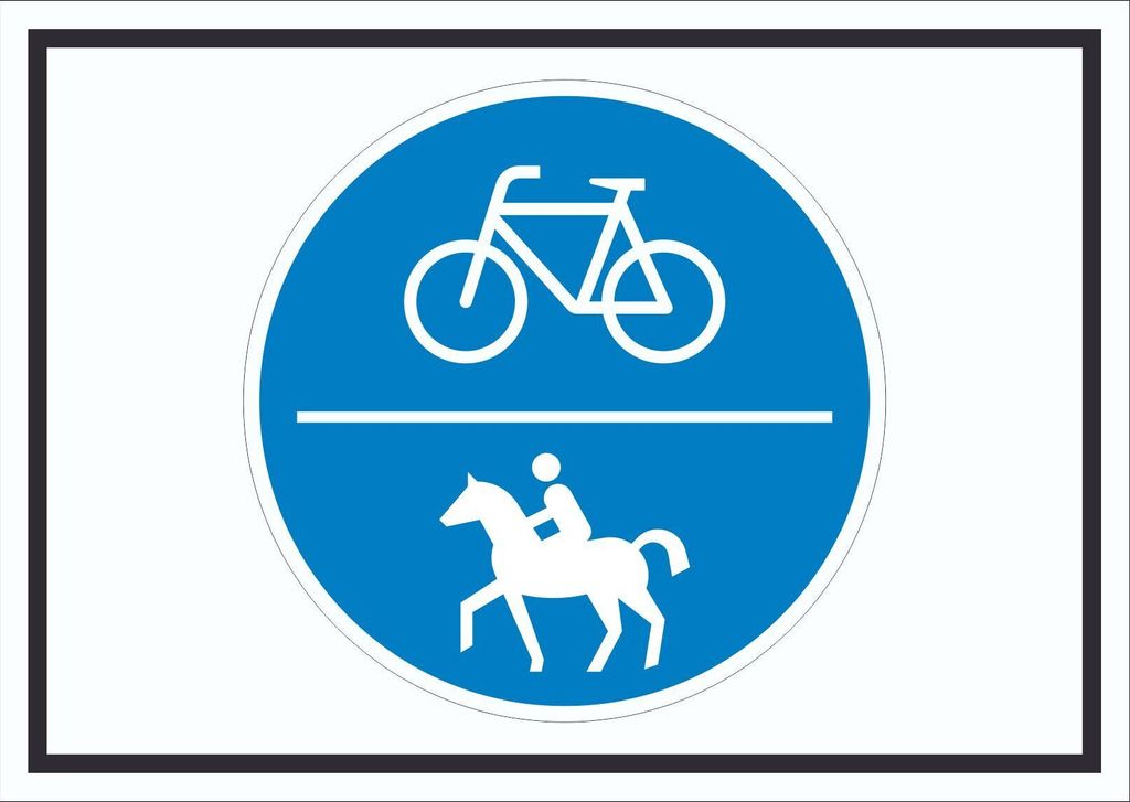 Schild Rad- und Reitweg Symbol A1 (594x841mm)