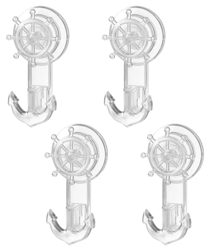 Lot de 4 Crochets à Ventouse Robustes Transparents sans Perçage Mur