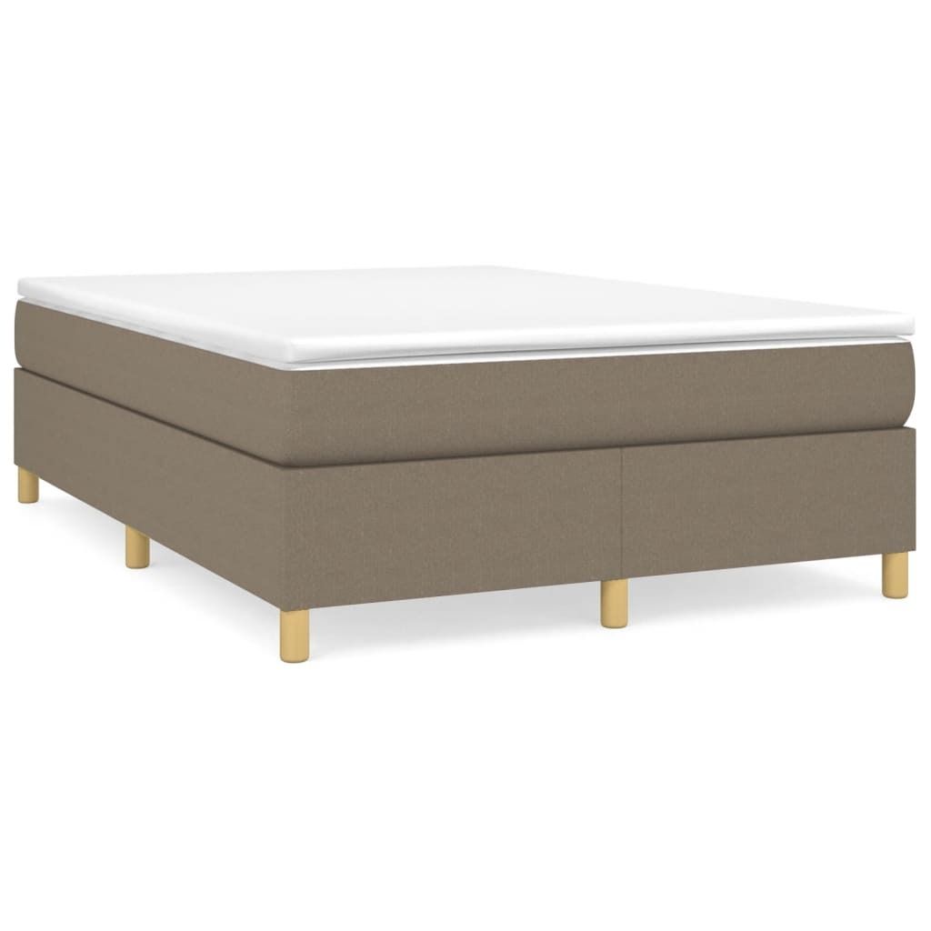 Bettgestell ohne Matratze Taupe 140x190 cm Stoff Produktbild 