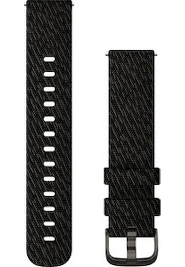 Bracelet Garmin 20mm nylon noir ardoise - Accessoire de remplacement