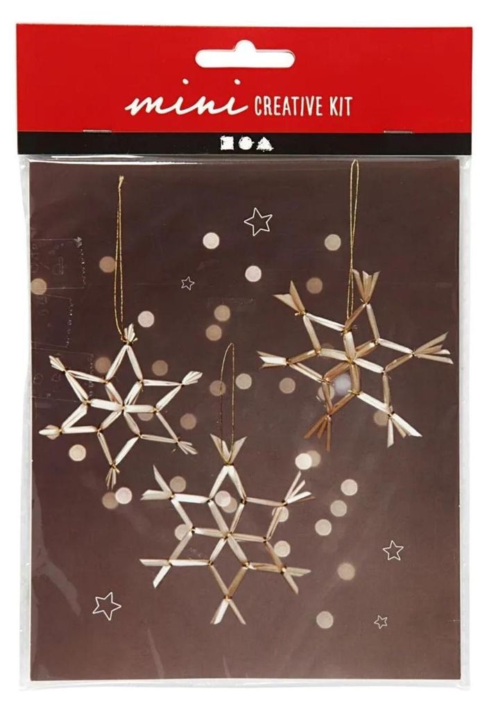 Kit de bricolage étoiles en paille, matériel et Image du produit 