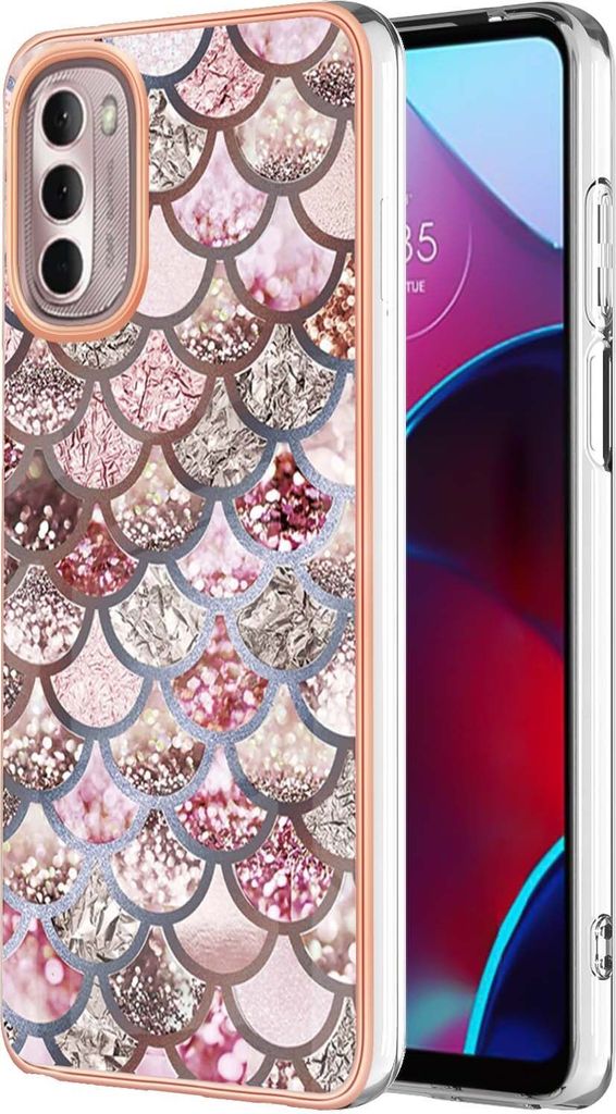Moto G Stylus 2022 4G Hülle, Muster Handyhülle Anti-Shock Weich TPU Bumper Schutzhülle für Motorola Moto G Stylus 2022 4G Pink