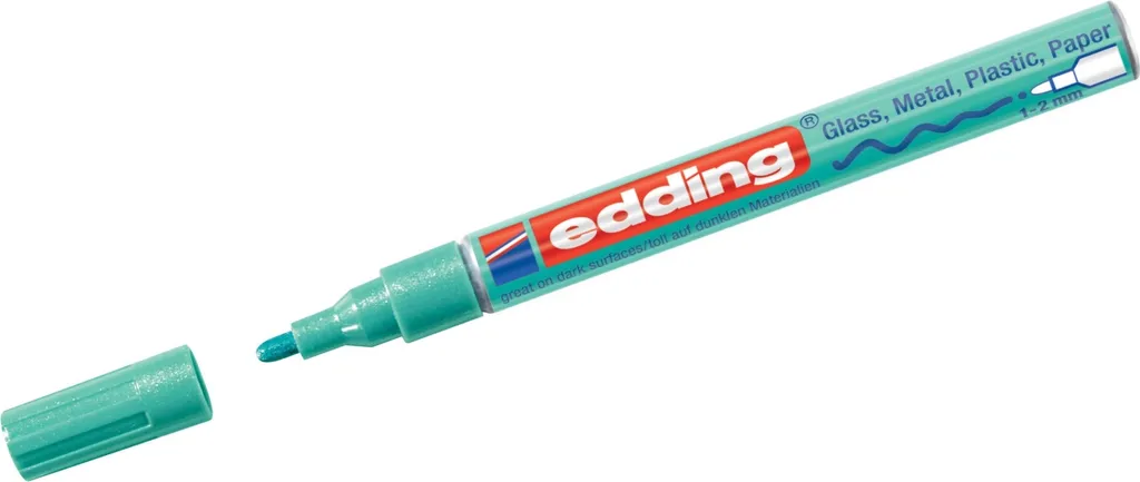 Edding 751 Pennarello Vernice Verde Metallizzato Confezione 10 Pezzi
