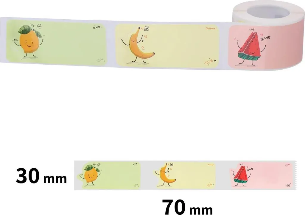 Rouleau Papier Étiquette Thermique Niimbot 30x70mm Fruit Party (110 pcs)