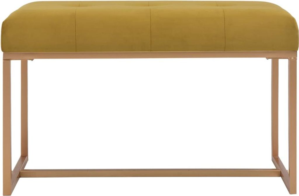 vidaXL Lavice 80 cm hořčicově žlutá sametová Obrázek produktu 