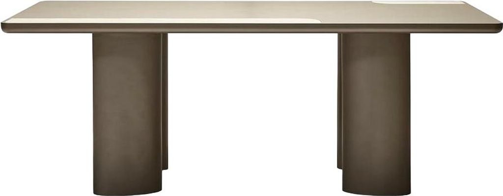 Eleganter Beigefarbener Esstisch aus Holz in Modernem Design