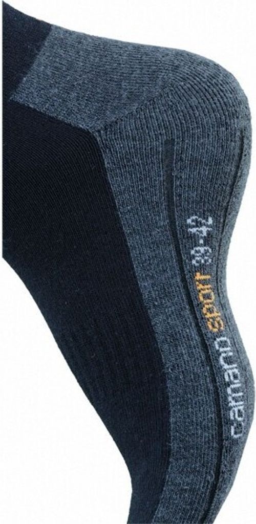 Camano 2er Pack Damen, Herren Sport Socken schwarz, Bund ohne Gummidruck