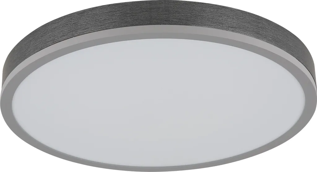 Plafoniera LED Legno e Alluminio Grigio 45cm - Lampada Soffitto Moderna