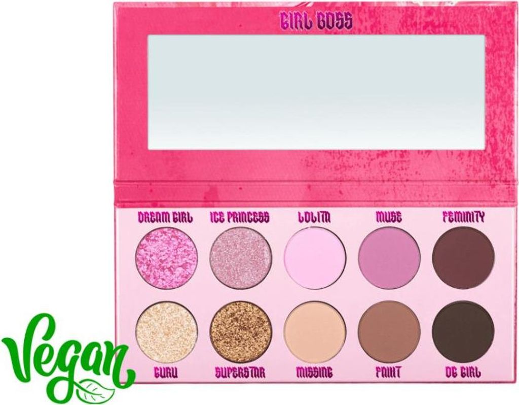 MIYO – Girl Boss – eine Palette mit 10 Lidschatten in Rosa- und Brauntönen, 13g