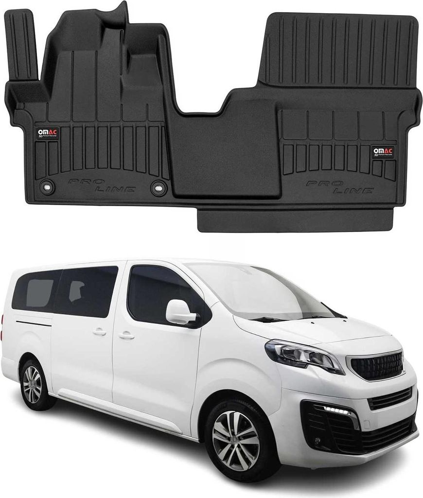 2016-2025 Peugeot Traveller Tapis de sol TPE noir 1 pce Image du produit 