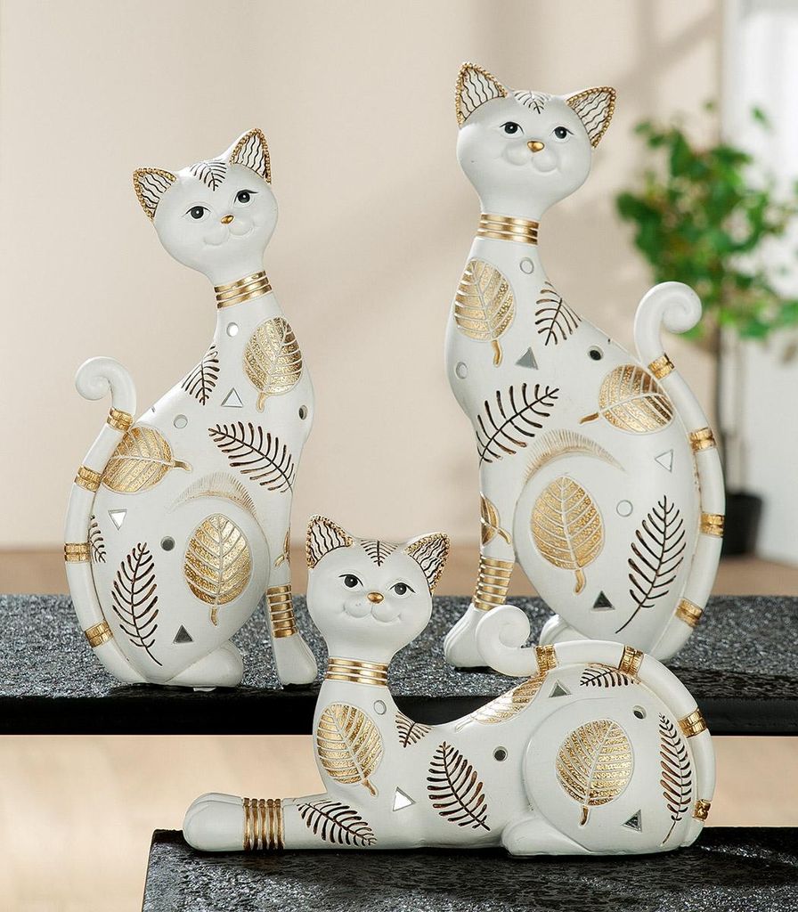 Gilde Poly liegende Katze "Pagina" VE 4 37935