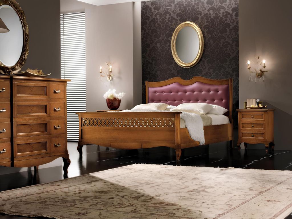 Schlafzimmer Bett Nachttisch Doppelbett Polster Betten Set Gruppe Garnitur 3tlg.