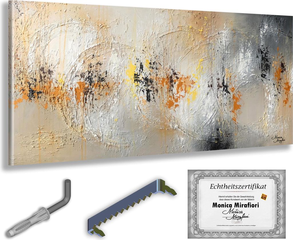 Monica Mirafiori I 100% HANDGEMALT I Gemälde "Freedom" 100x50cm | Gemälde Handgemalt | Acrylgemälde | Sehr Großes Acrylbild I Moderne Kunst I K...